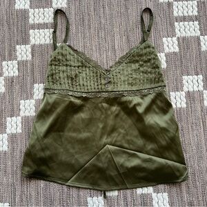 NWT Edikted Blanca Satin Lace Trim Tank Top S